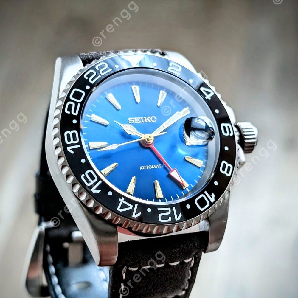 SOLID TITANIUM Automatic GMT Sub Diver Premium Bl… - image 3